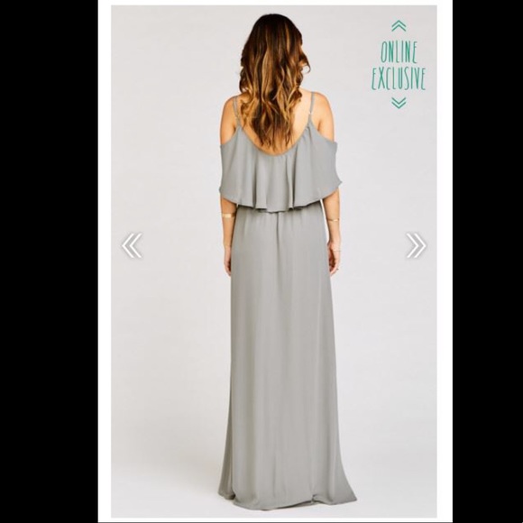 Gray Floor Length Dress - Picture 3 of 3